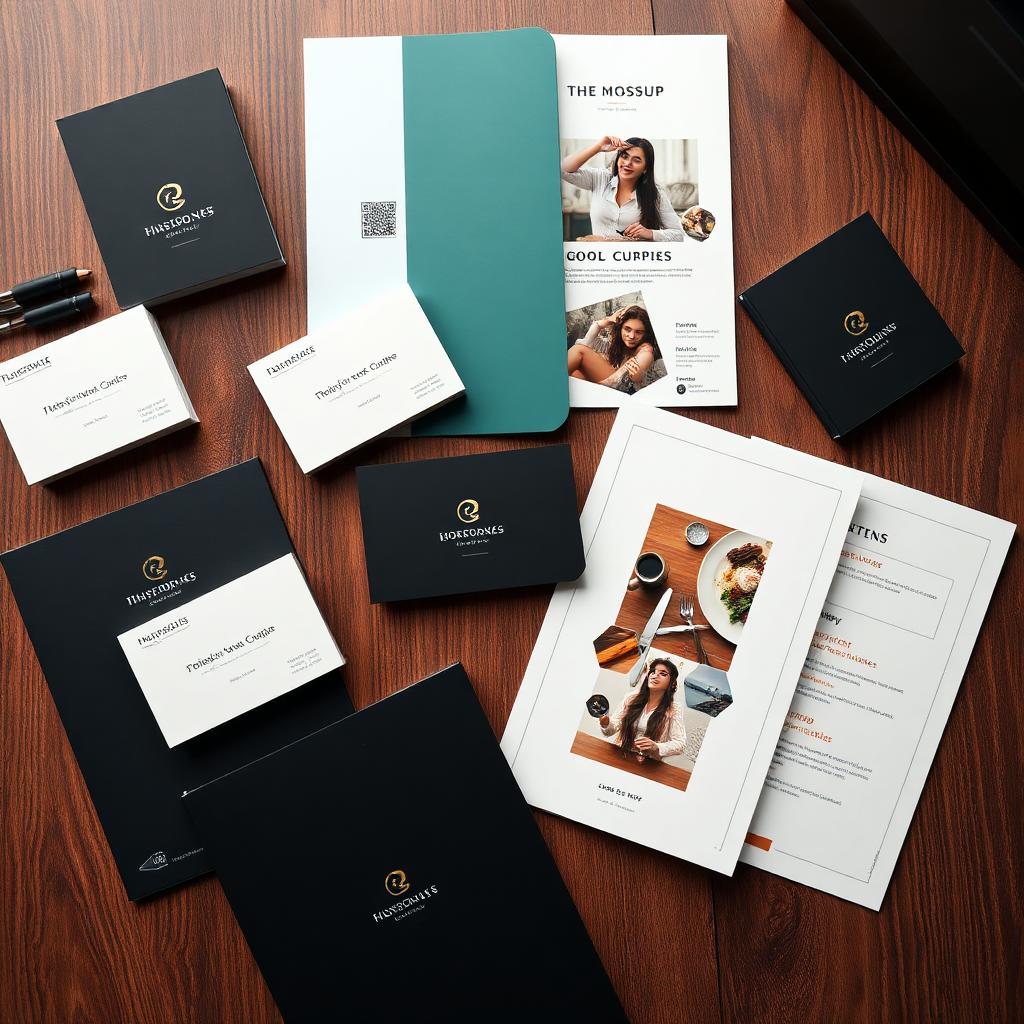 Cartões de visita, folders e materiais gráficos com acabamento premium